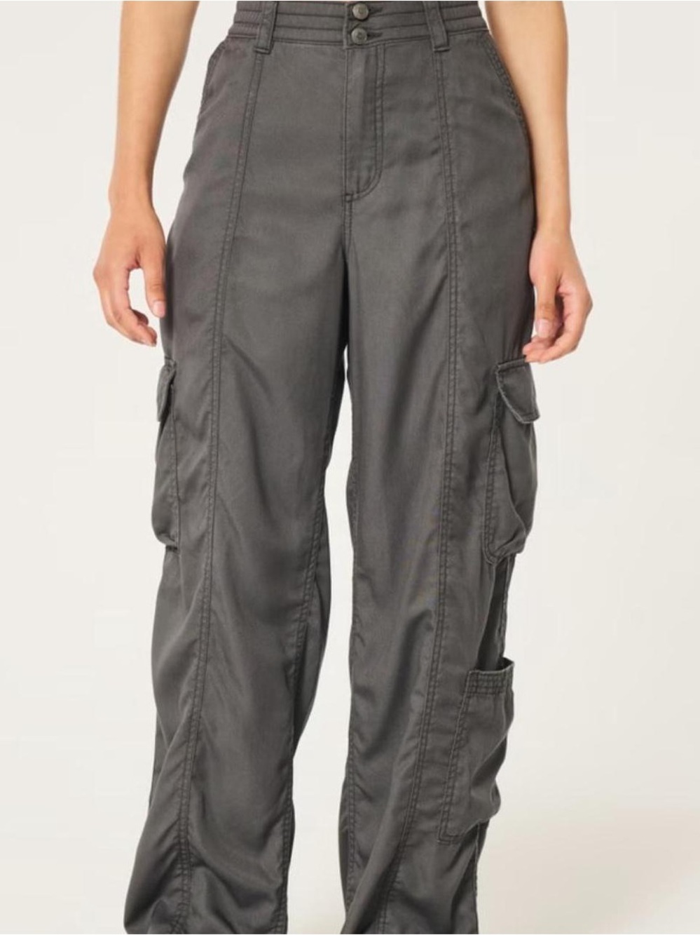 Hollister High Rise Baggy Grey Women’s Cargo Pants